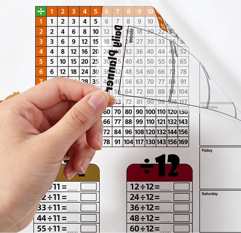 Kids Math Learning Table | 4 Designs – Sold Separately | Size 3×41.5×3cm