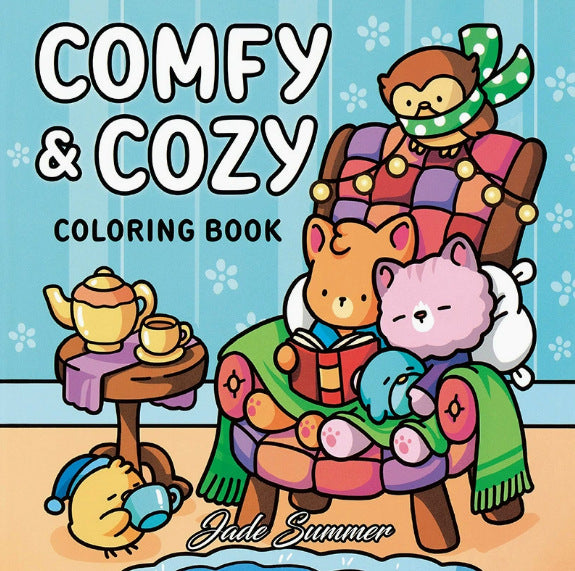 Cute & Comfy Coloring Books – 21 × 21 cm Softcover | 6+