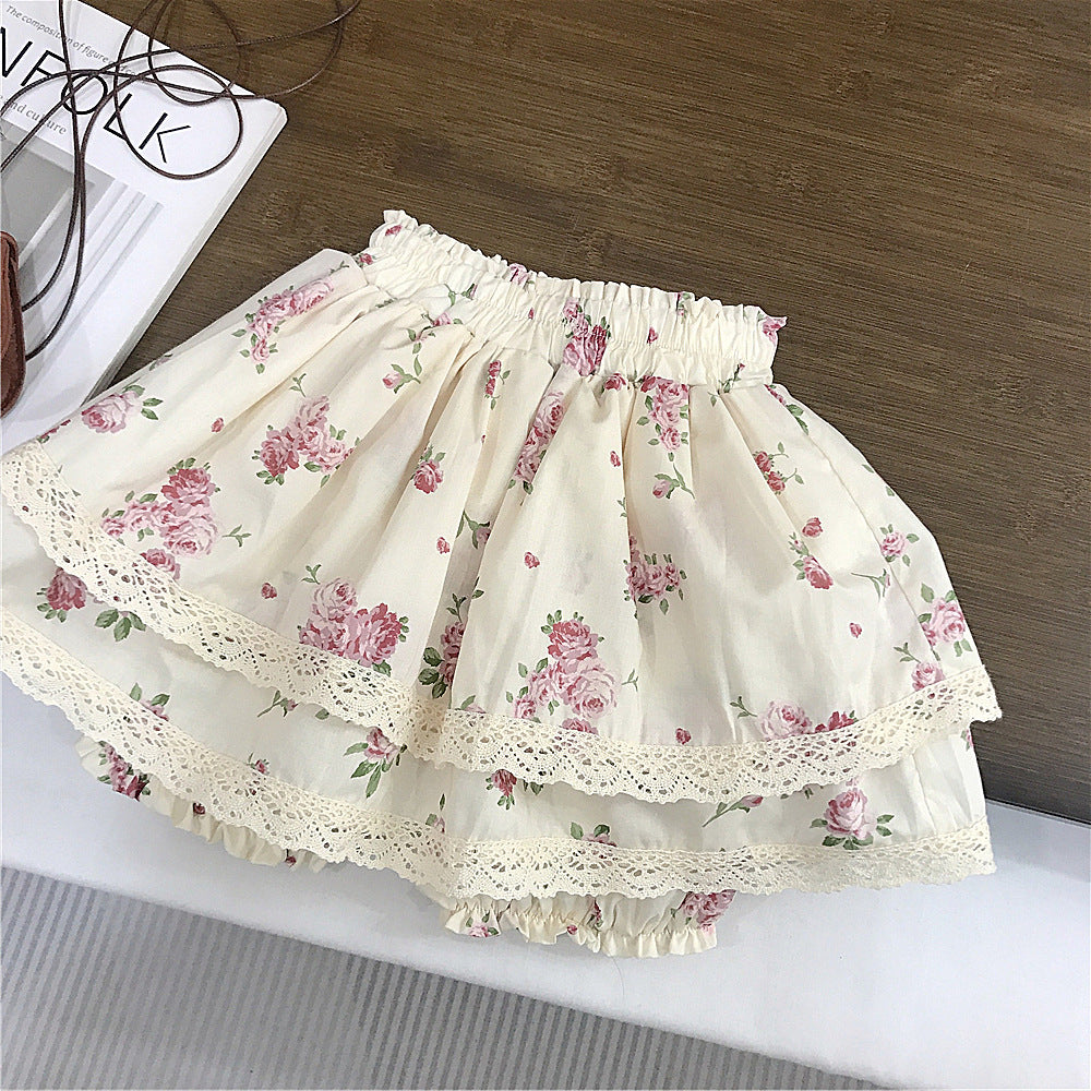 Girls Cotton flowers  Set – Soft Summer Outfit (9-10Y)