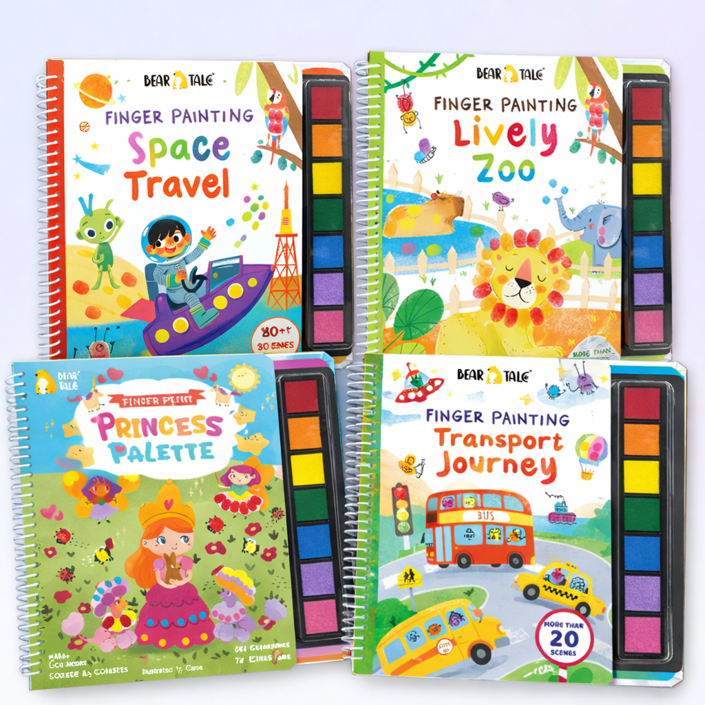 Finger Painting Activity Book | 30+ Scenes | 3+
