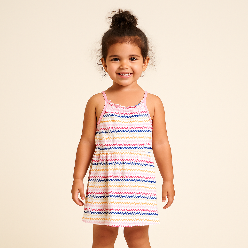 Cotton 100% Dress Brand:Lupilu Size 2-4y