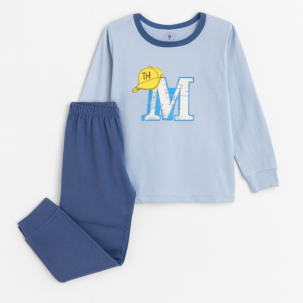 Blue Pyjamas For Boys M Design Size 6-12y