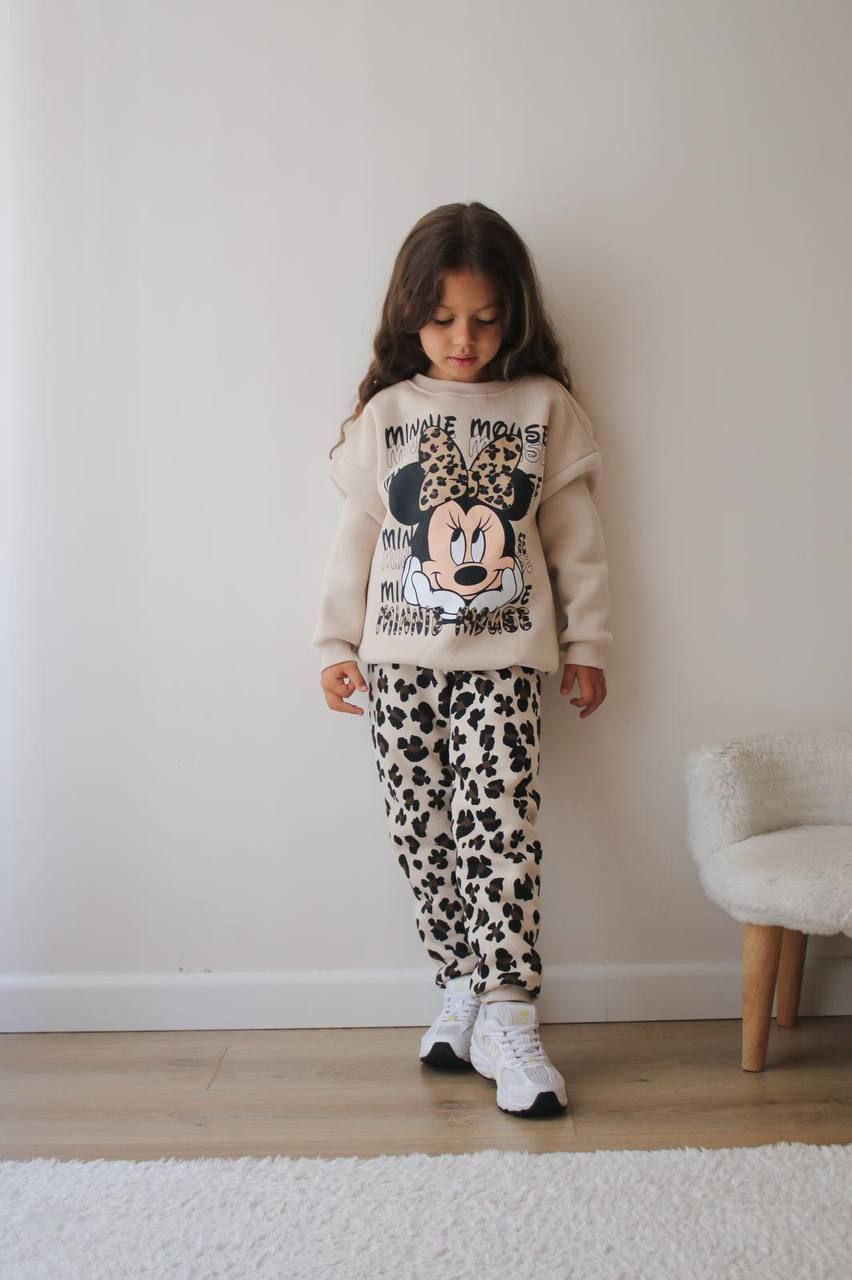 Outfit Minnie Mouse Warm Outfit With Fleece 3-10y