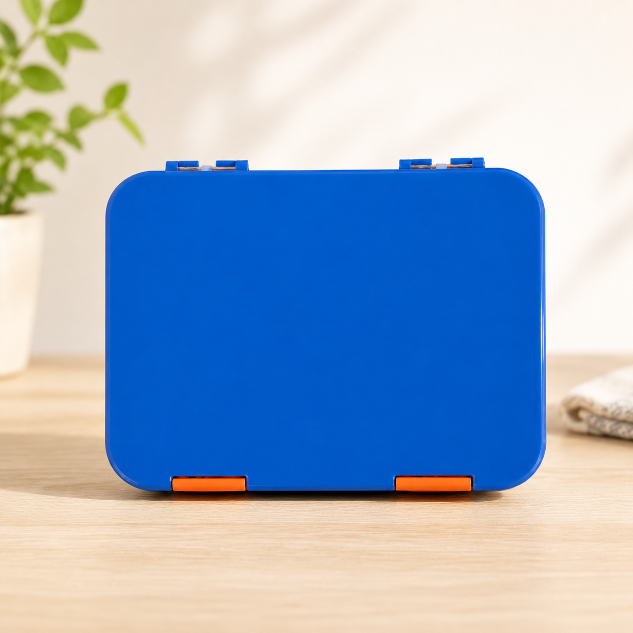 Premium Tritan Kids Lunch Box – Leakproof School Bento Box | Blue + Orange