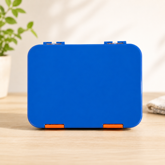 Premium Tritan Kids Lunch Box – Leakproof School Bento Box | Blue + Orange