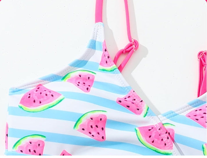 Girl 3-Piece Watermelon Print Swimwear Set | Size 8-12y