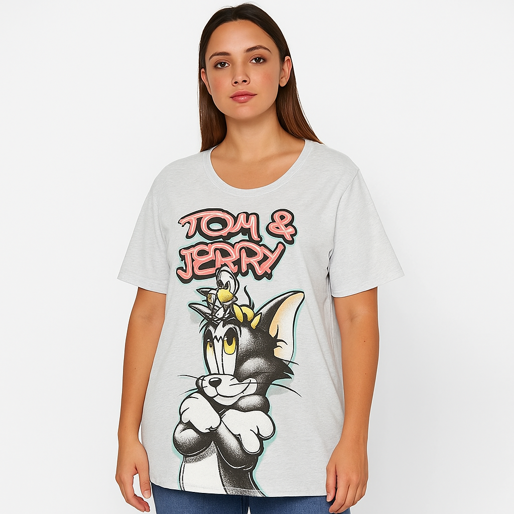 Tom and Jerry Tshirt 100% Cotton Size Xs-S