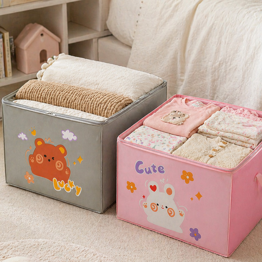 Cute Kids Storage Bag with Lid