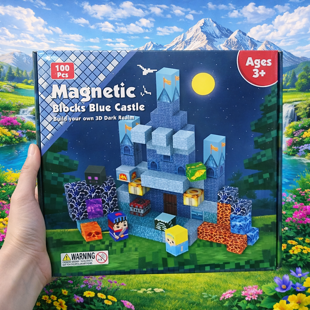 Magnetic Building Cubes Set – 100 Pieces | Ages 3+