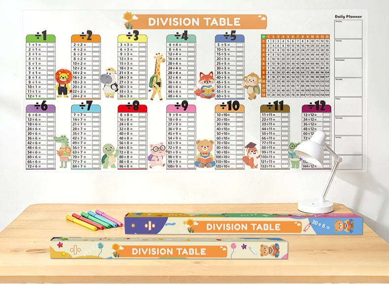 Kids Math Learning Table | 4 Designs – Sold Separately | Size 3×41.5×3cm