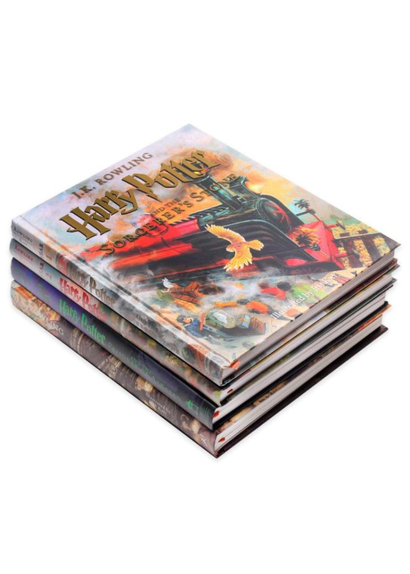 Harry Potter Illustrated Collection- 5 Books Set By J.K. Rowling | Hard Cover | 8+