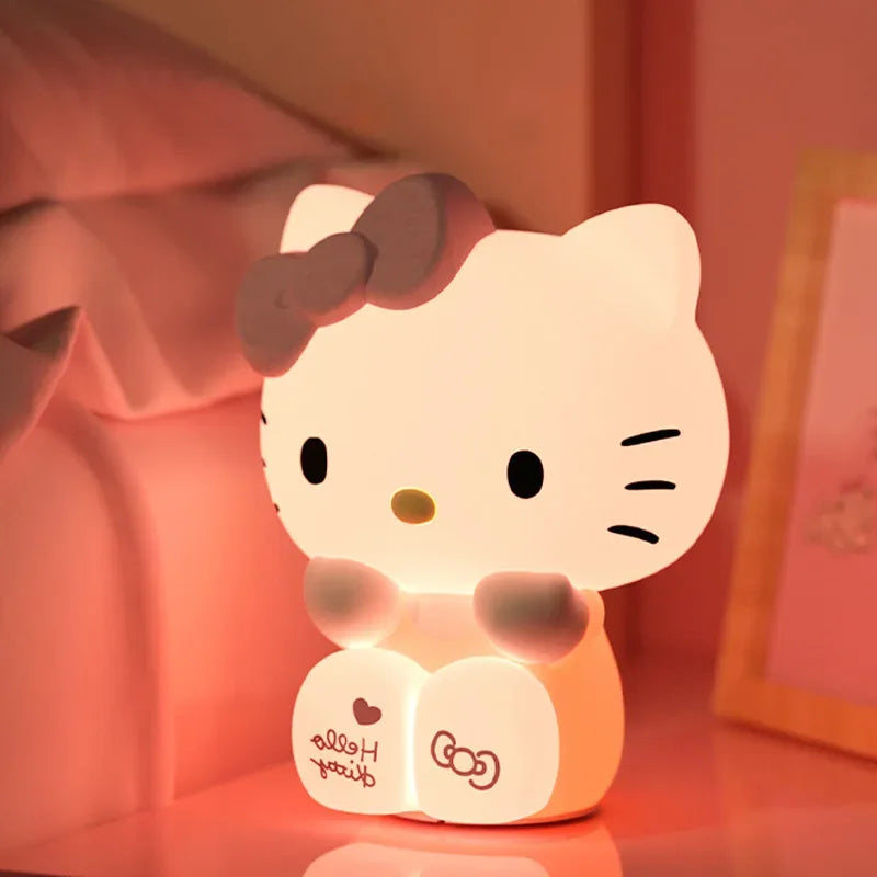 Helo Kitty Silicone Lamp - Patting Night Light | Usb Rechargeable | 3+