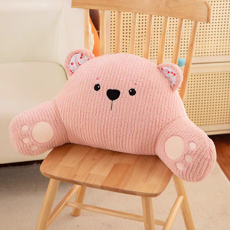 Cute Animal Plush Backrest Cushion – Bear, Puppy & Frog Designs