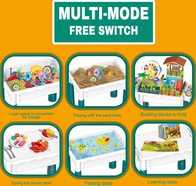 Block Table Multi-Purpose Building Toy 148 Pcs