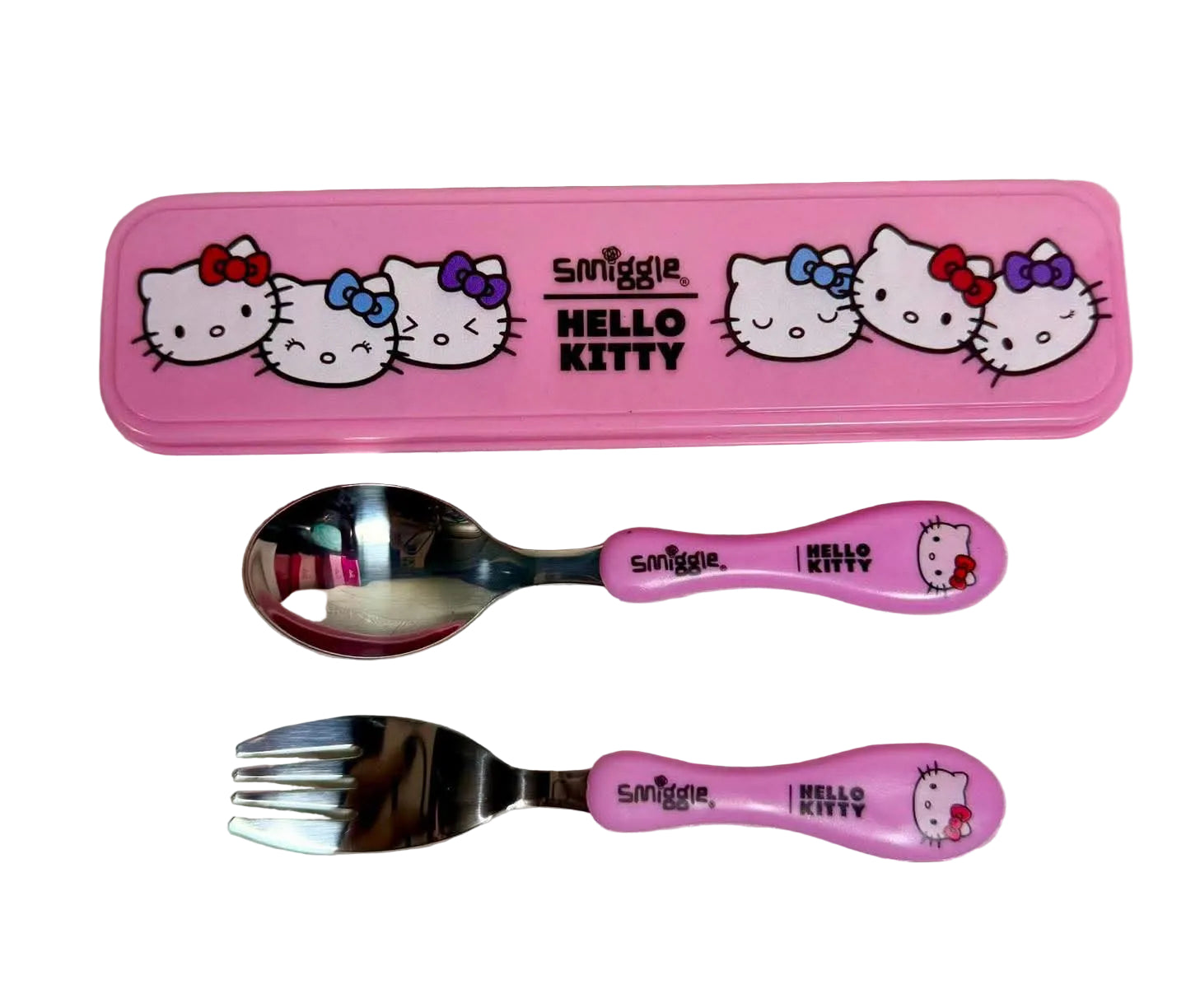 Smiggle Set | Spoon+Fork | With Storage Box | Hello kitty