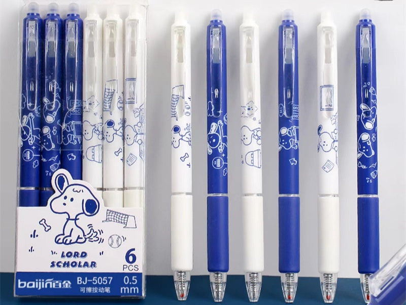 Erasable Gel Pen Primary School Students Pack Of 6 Pcs