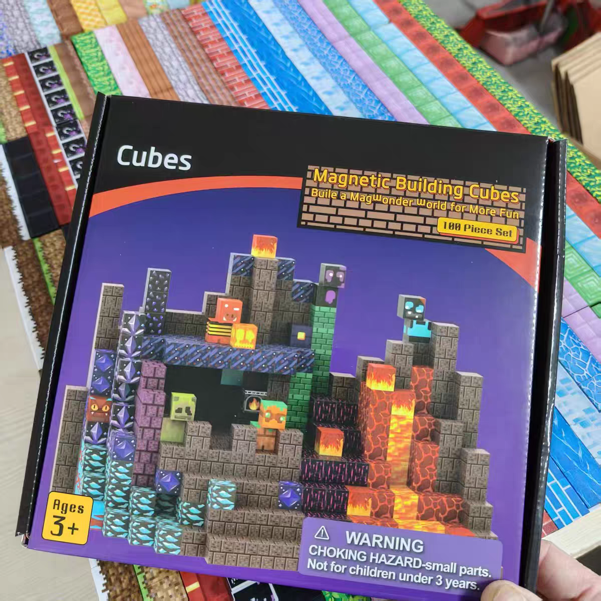 Magnetic Building Cubes Set – 100 Pieces | Ages 3+