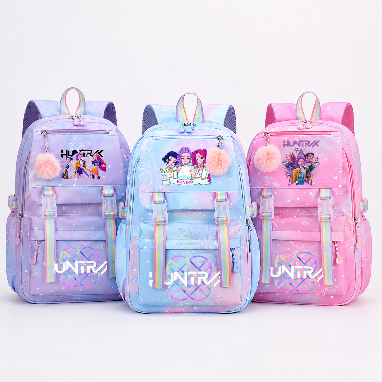 K-Pop Demon Hunters  Rainbow Star Large School Backpack – 44cm