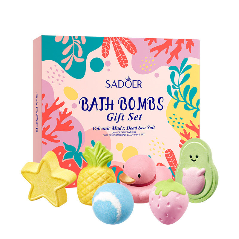 Bath Bombs Gift Set - Volcanic Mud & Dead Sea Salt | 6 Pcs