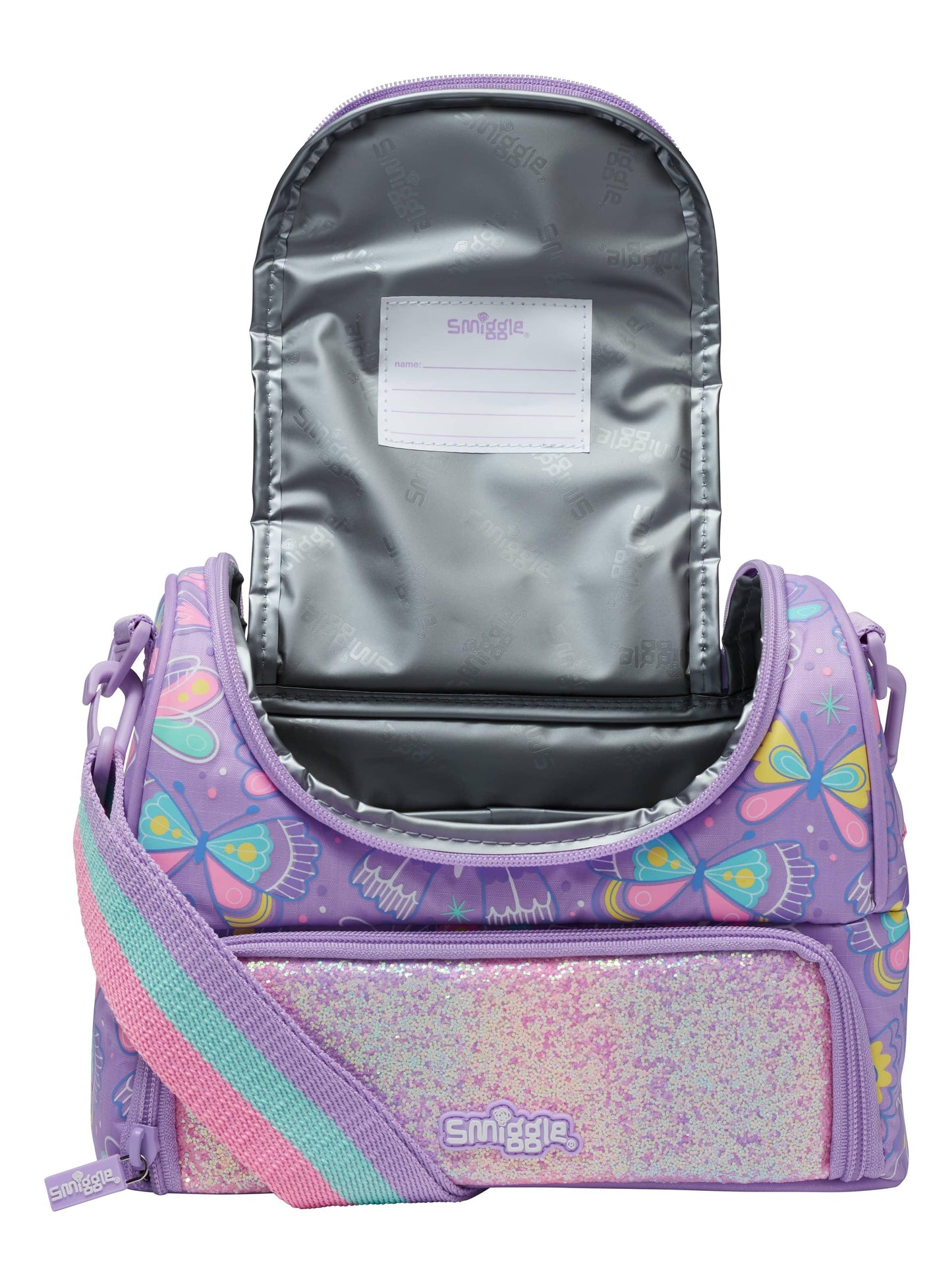 Smiggle Lunch Bag | Shoulder Straps | Butterfly | 24×18×16.5cm
