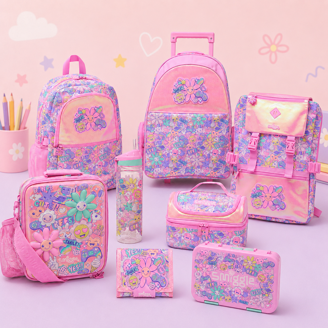 Smiggle Pink Flower | Build Your Own Set