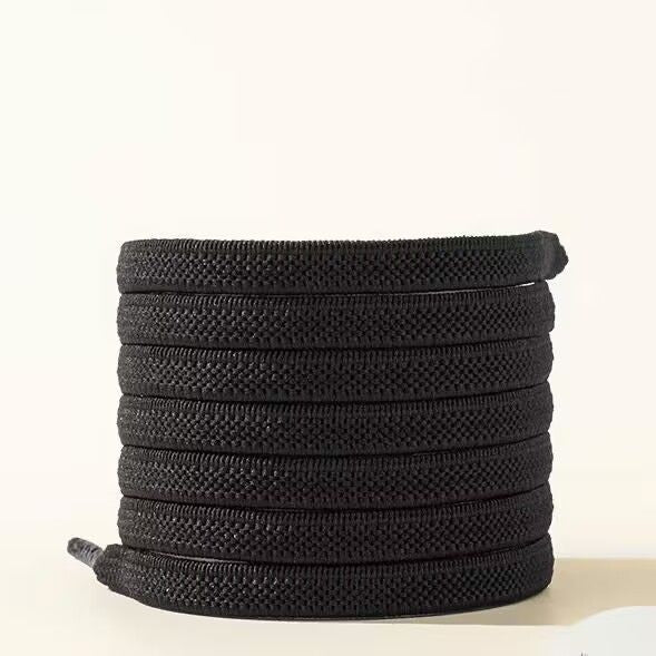 No Tie Elastic Shoelaces 100cm Black Or White