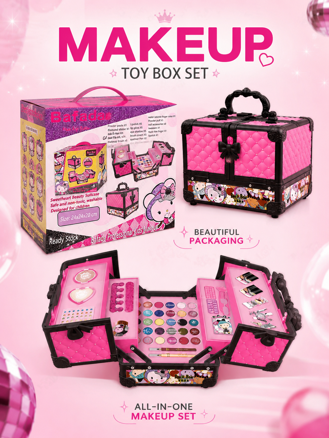 Kids Makeup Set For Girls – Princess Cosmetic Beauty Box✨💄