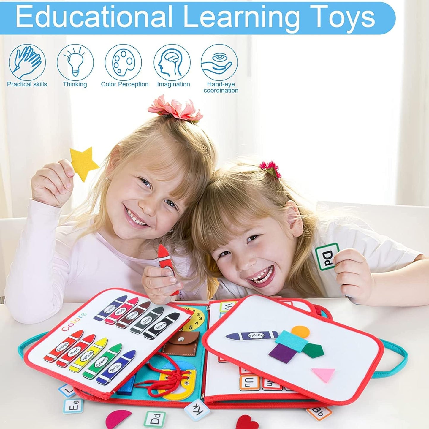 Toddler Busy Board Sensory Preschool Learning Toy Educational