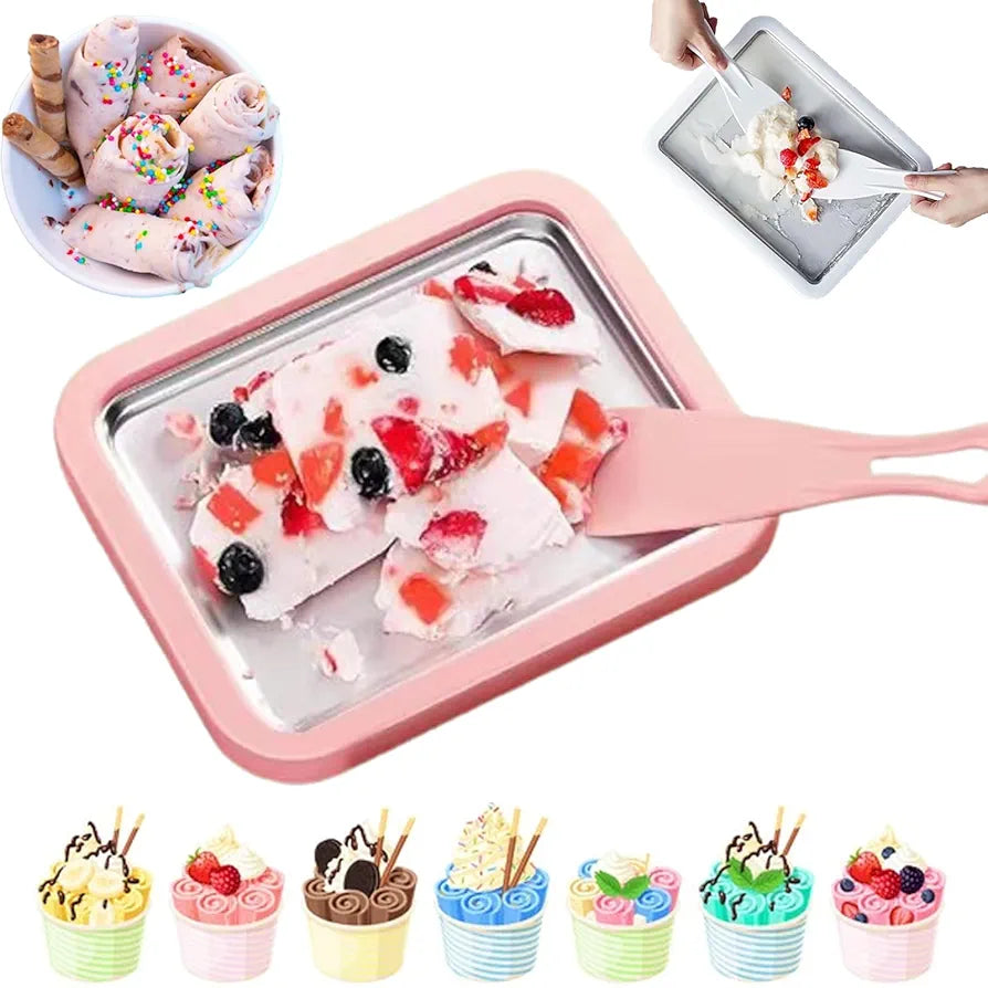 Home made Ice Cream Tray Ice Cream Maker + GIFT 2 Ice Cream Cup With 2 Spoon