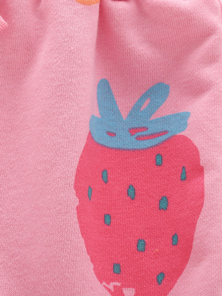 Girls Cotton  Outfit Summer - Strawberry (3–12Y)