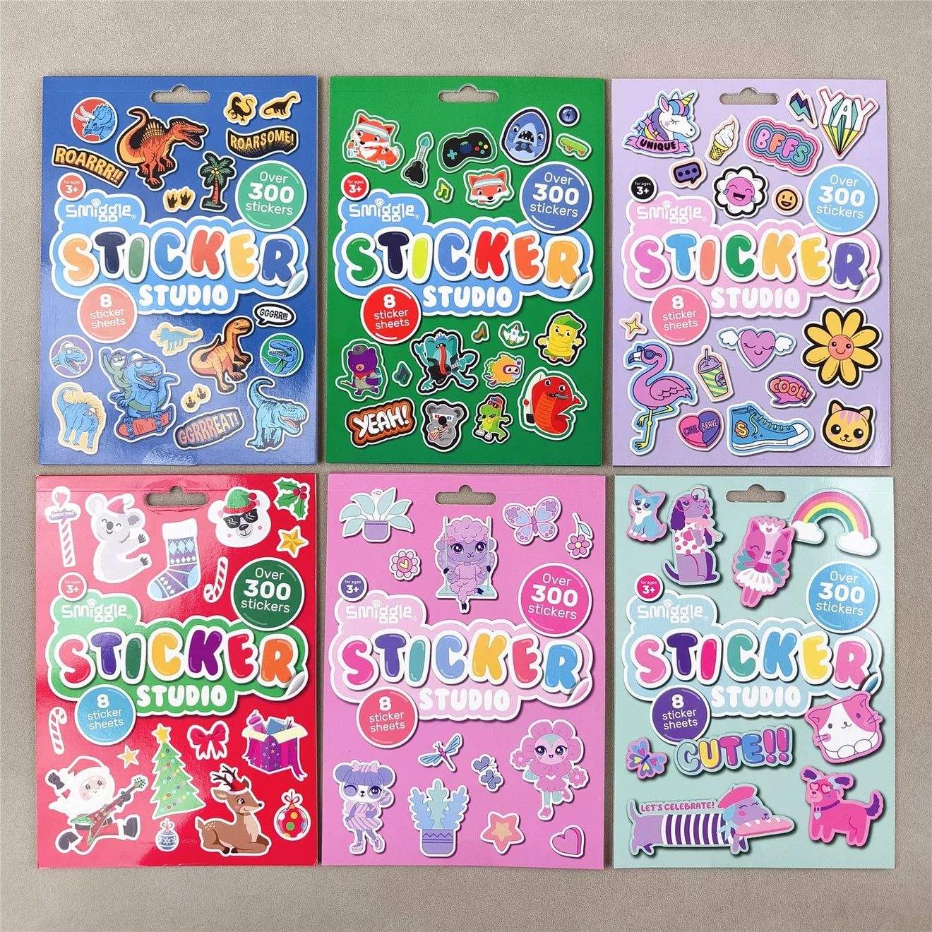 Smiggle Sticker Studio - 8 Sticker Sheets | Over 300 Stickers | 3+