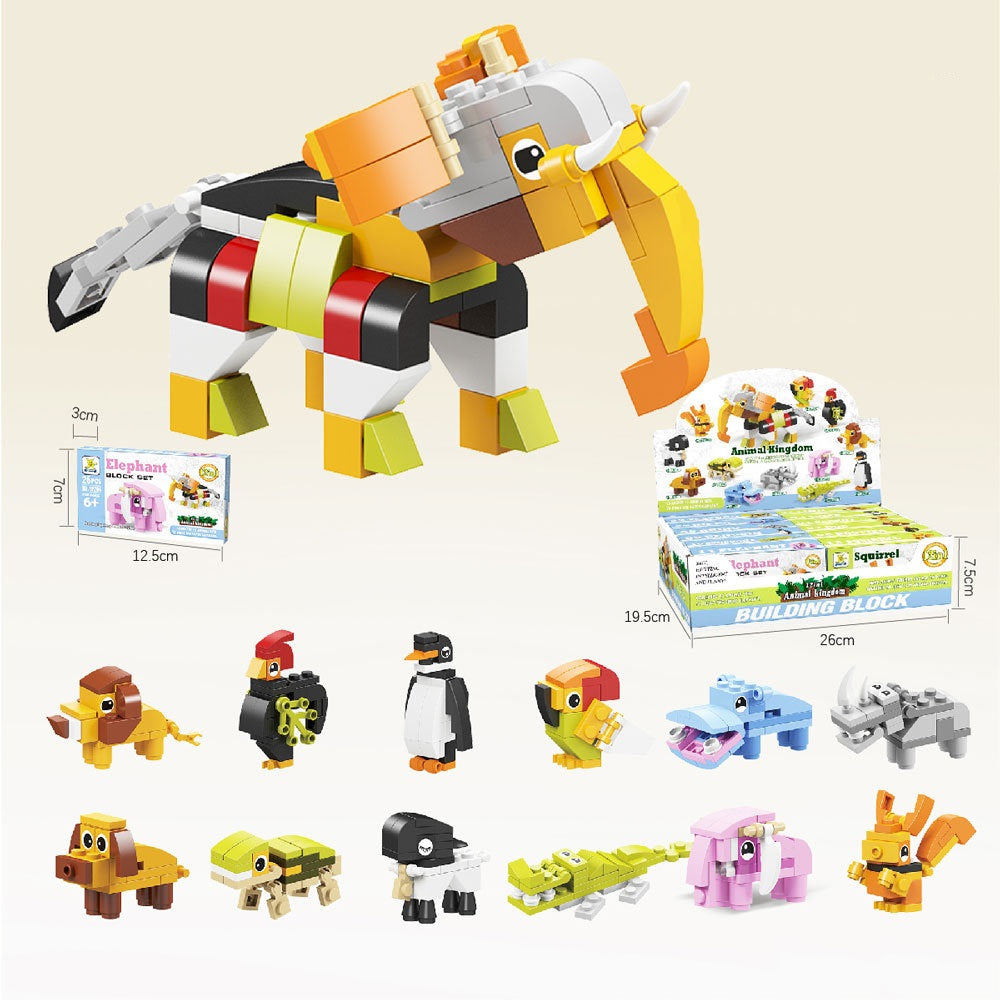Building Blocks Animal Kingdom 12in1 | Full Box | 4+