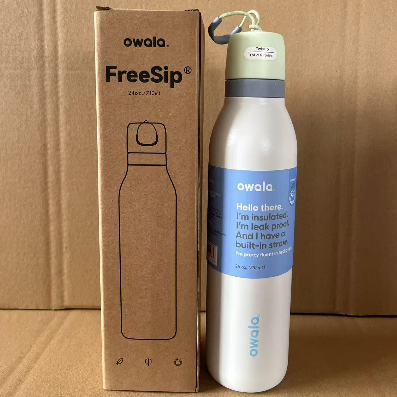 Owala Bottle Stainless Steel - FreeSip | Leak-proof | Twist | 710ml