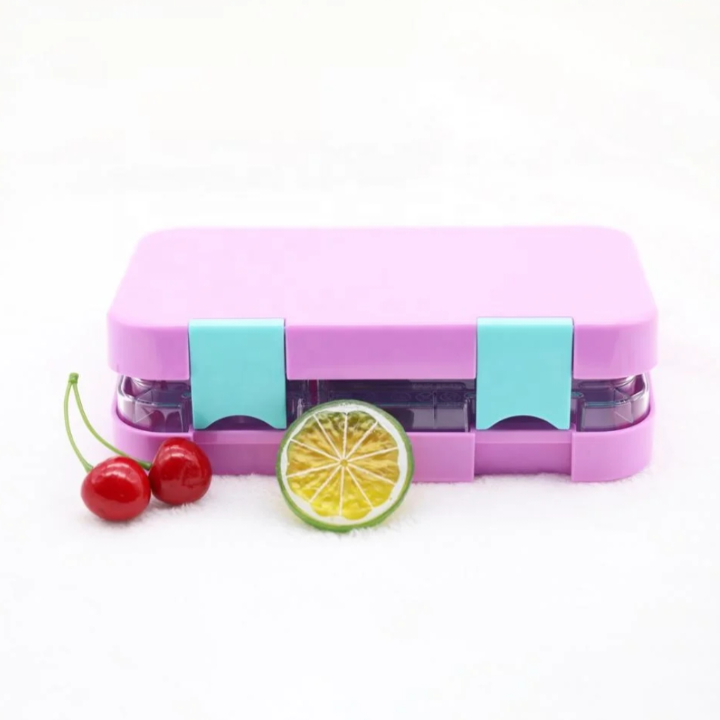 Premium Tritan Kids Lunch Box – Leakproof School Bento Box | Pink + Green