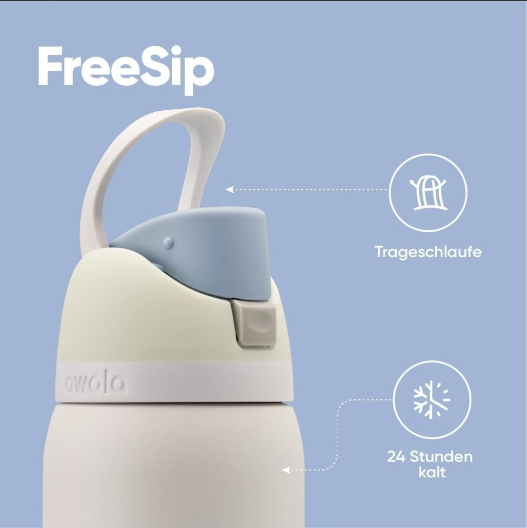 Owala Bottle Stainless Steel FreeSip Leak-proof | White&green | 710-950ml