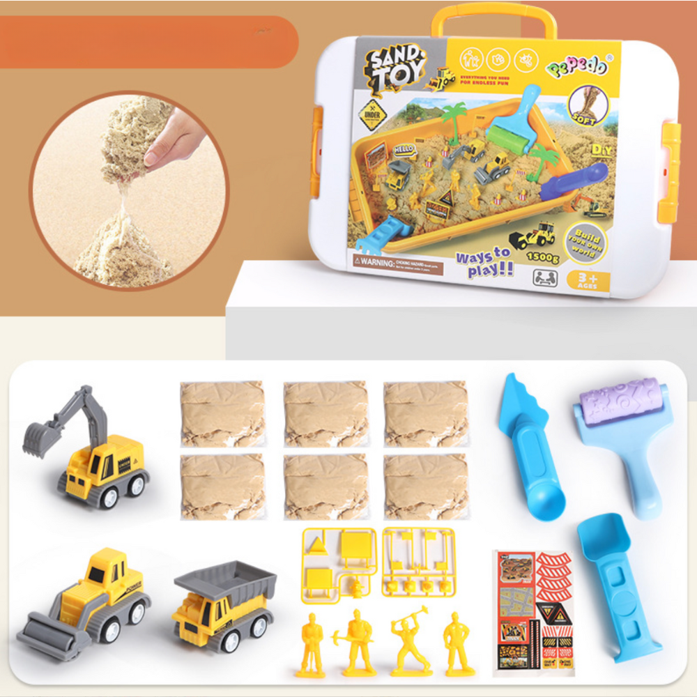Dynamic Sand Play Set for Boys & Girls – 1500g Sensory DIY Kit (3+)