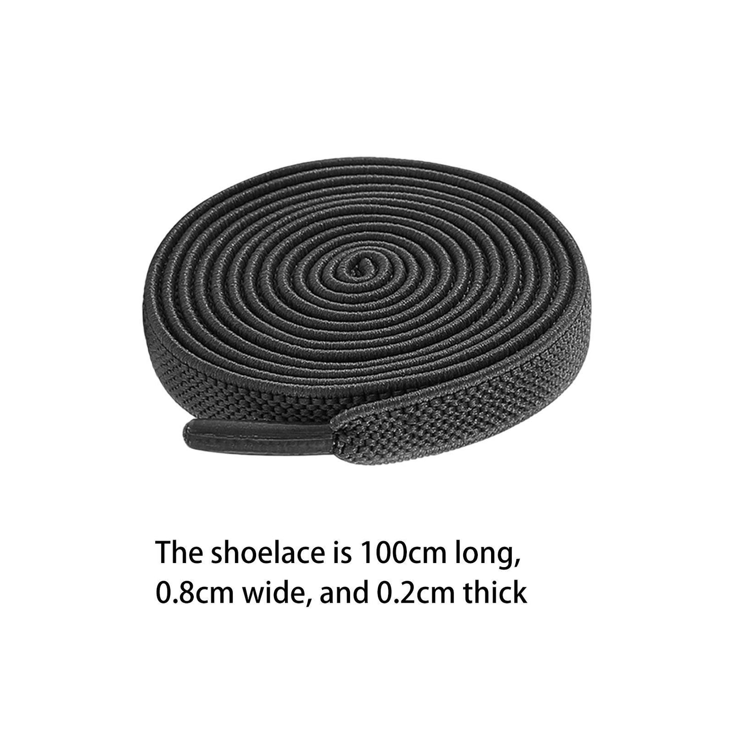 No Tie Elastic Shoelaces 100cm Black Or White