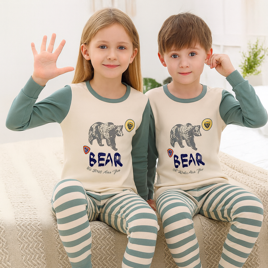 Pyjama Coton 100% Bear Design | 8-14y