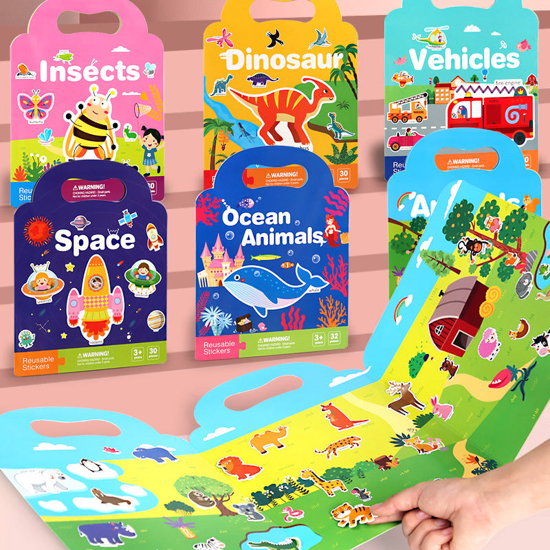 Portable Jelly Sticker Book Toddler Travel Essential