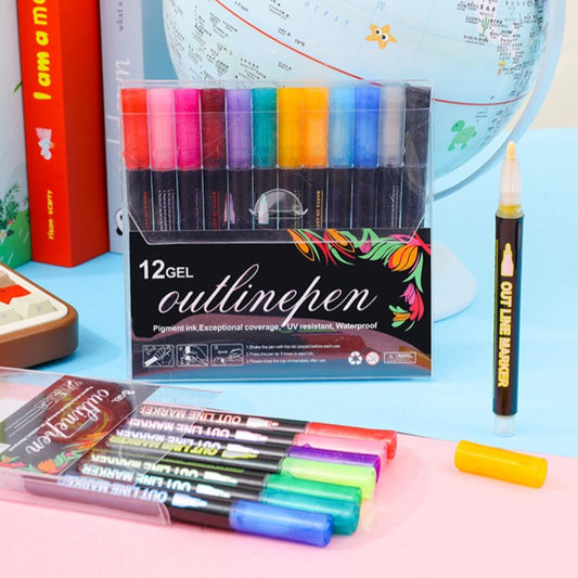 Outline Pen 12 Gel Markers