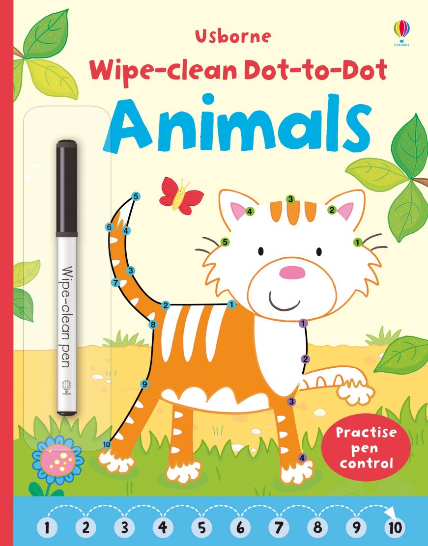 Usborne Wipe-Clean Dot-To-Dot Books | Soft Cover | 3+