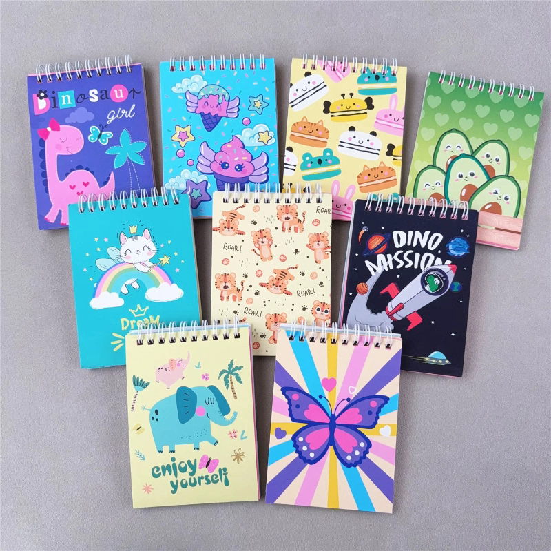 Colorful Mini Memo Pad with Fun Cartoon Designs Notebook A6