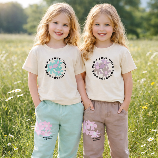 Girls Cotton Flower Design – Soft Summer Outfit (4–5Y)