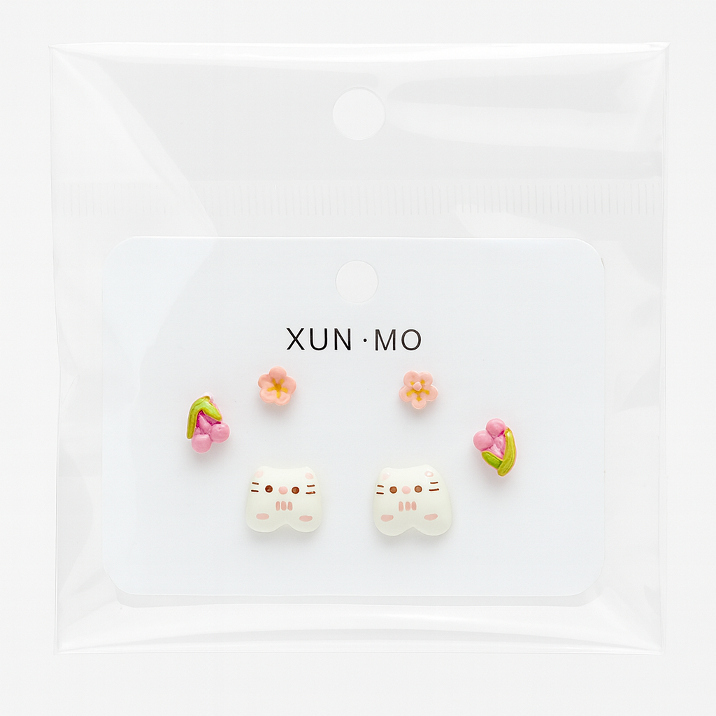 Small Cute Earrings Pack of 6 Pcs