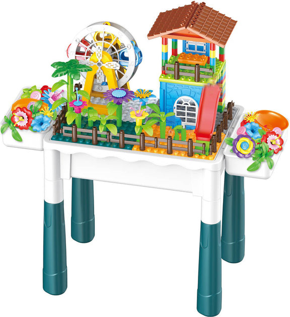 Block Table Multi-Purpose Building Toy 148 Pcs