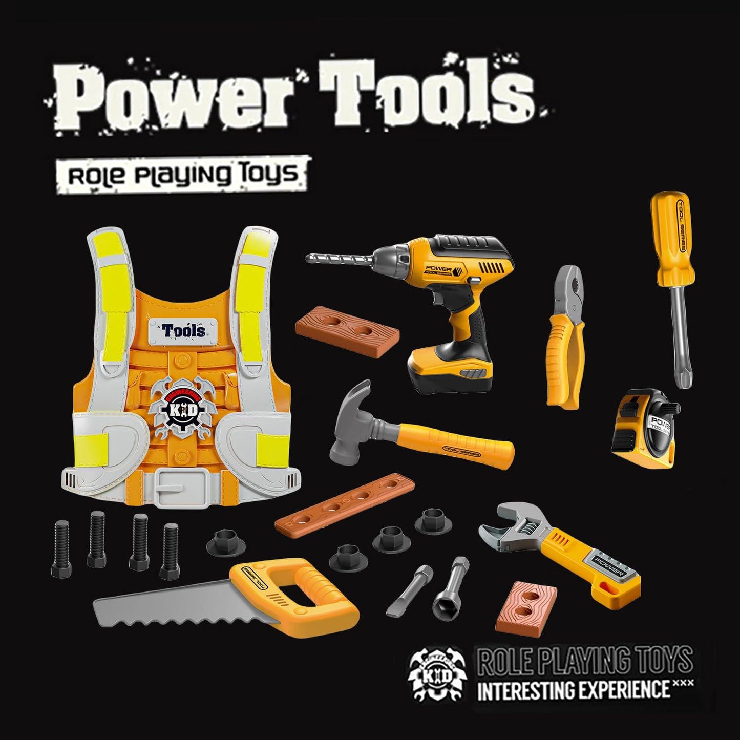 Mega Power Tools - Role Play Toys With Power Drell | 3+