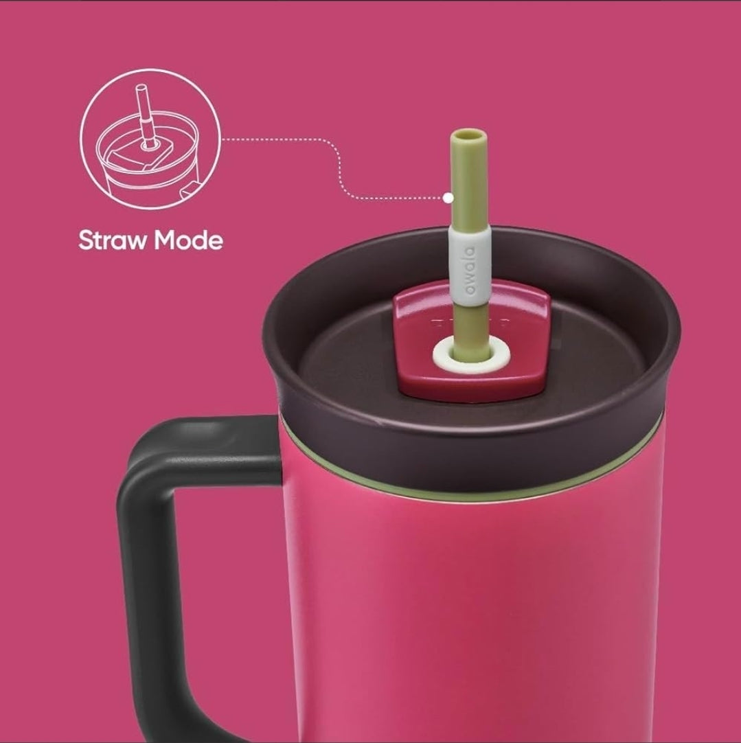 Owala Tumbler Stainless Steel- FreeSip | Leak-proof | With Handle | 1185ml - 40oz.