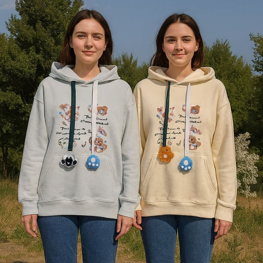 Hoodie Cotton Oversized One Size S-L Puppies 3D Print