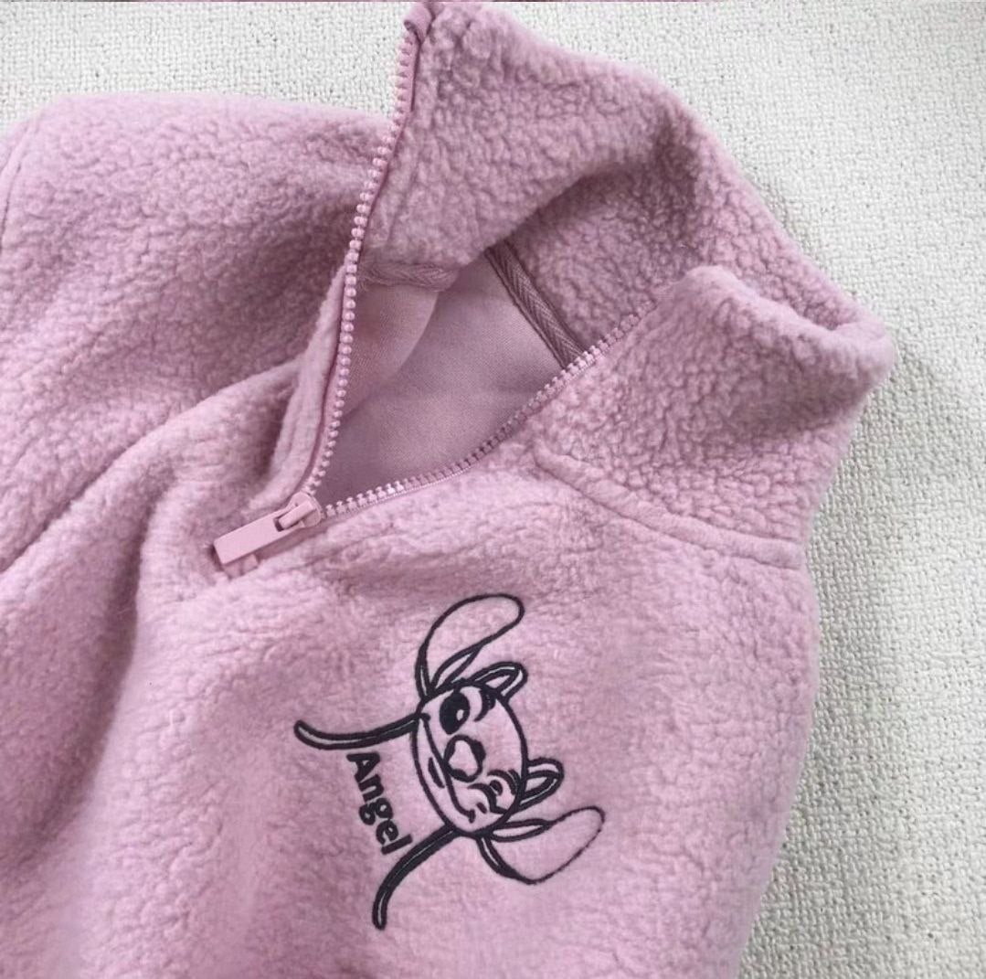 Warm Sweater With Zipper Stitch Angel Size 8-12y