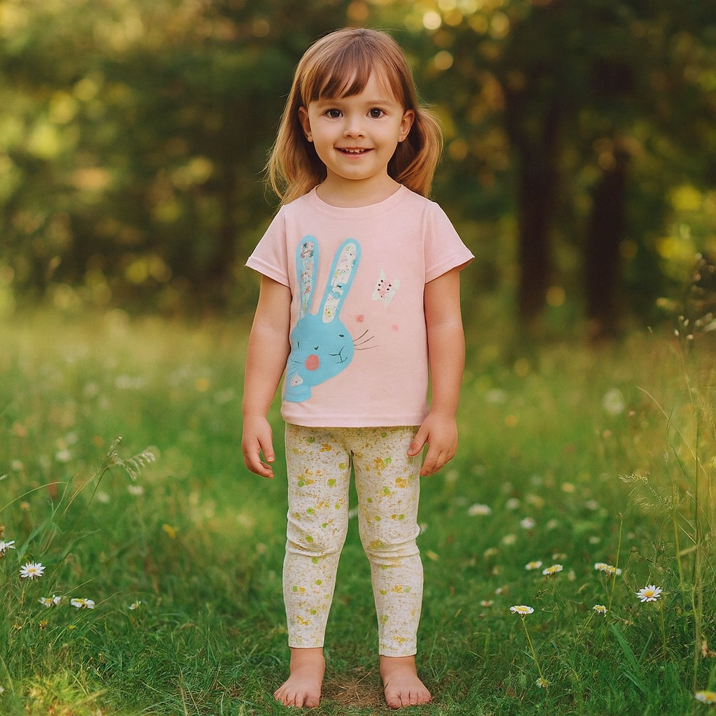 .RABBIT SET For Girl Cotton 100% Size 1-8y